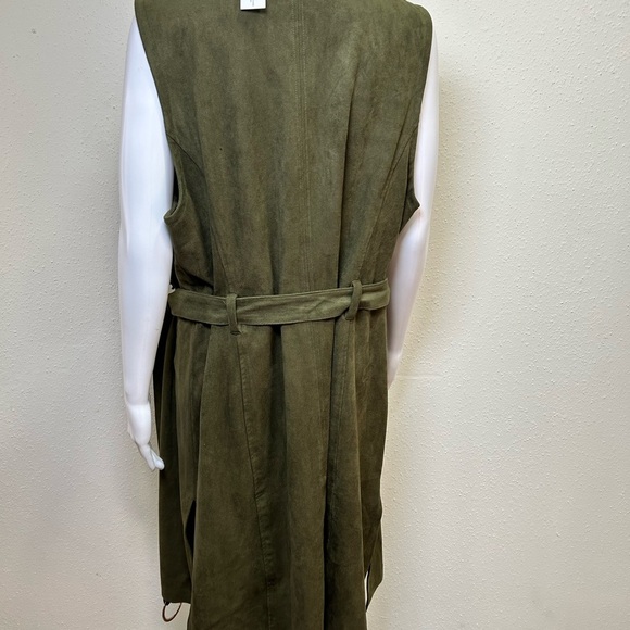 Chico's Olive faux suede Sleeveless Vest - Picture 9 of 14